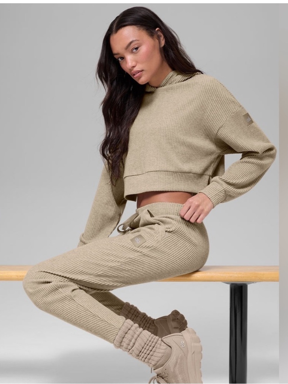 ALO Yoga Muse Cozy Ribbed Jogger Pants XS